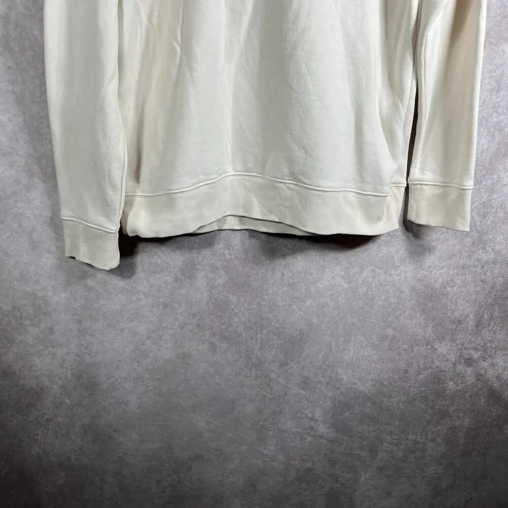 Banana Republic Hoodie‎ Sweatshirt Mens Medium Cream Pullover Long Sleeves